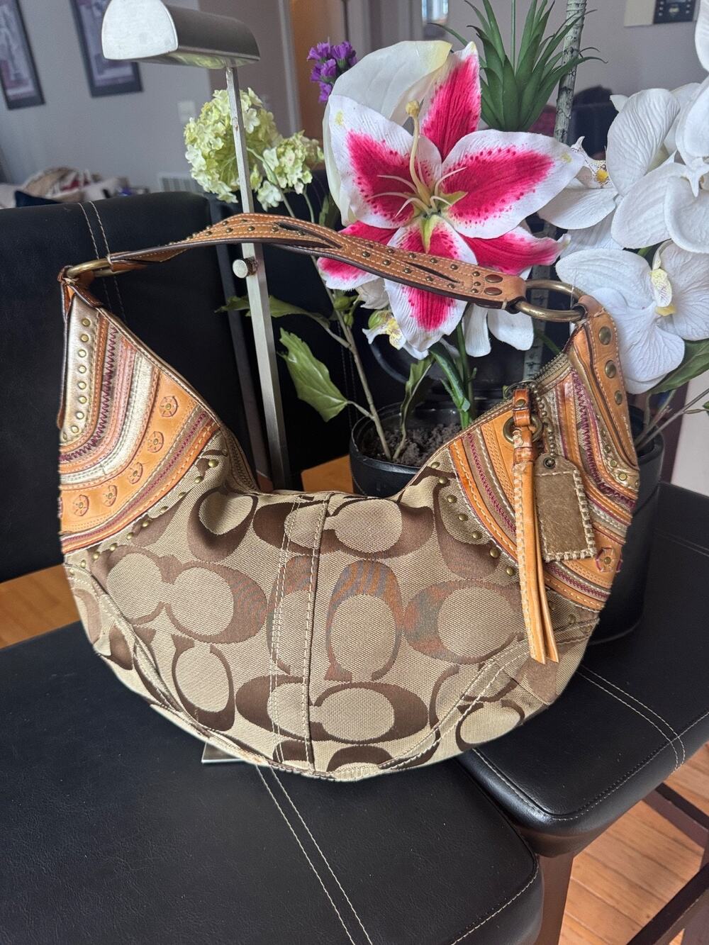 Coach 10483 Mia SoHo‎ Large Hobo Patchwork Leather Canvas 2006. (800